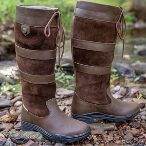 OEQ Fair Hill Country Weatherproof Durable Waterproof Brown Tall Boot Size 7W